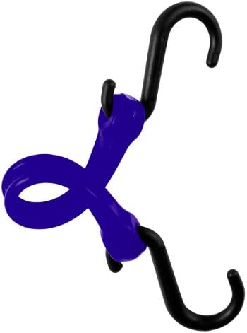 The Perfect Bungee 7-Inch Easy Stretch Strap with Nylon S-Hooks, Purple