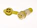 Woodhead 24W47EZ Watertite Wet Location Locking Blade Plug, Ground Continuity Monitor, 3 Wires, 2 Poles, NEMA L5-15 Configuration, Yellow, 15A Current, 125V Voltage