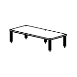 SALAMANDER DESIGNS SNR W/A SYNERGY TWINRISER SERIES SINGLE-SHELF TV AND AUDIO/VIDEO MODULE W/ WALNUT WOOD TOP AND ALUMINUM TUBES