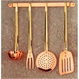 Old Dutch International 709 Copper Hanging Utensils and Rack 5-pc.