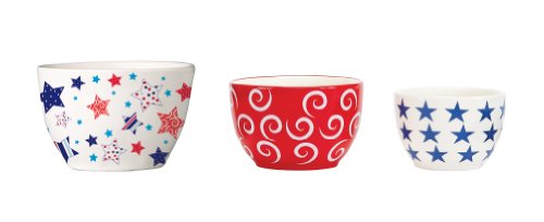 Boston Warehouse Flags Flying Star Prep Bowl, Set of 3