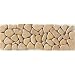 Daltile Tumbled Natural Stone Champagne Gold 4 x 12 Pebble Accent Strip