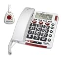 Audioline BigTEL 50 Alarm Großtastentelefon mit handlichem Alarmgeber