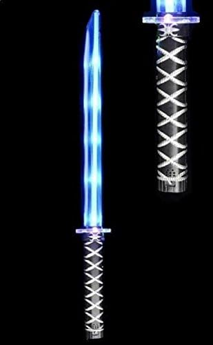 Deluxe Blue LED Light up Ninja Sword with Motion Activated Clanging Sounds