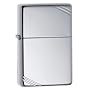 Zippo Vintage with Slashes High Polish Chrome Pocket Lighter