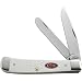 Case Knives 60182 Sparxx Series - Trapper Knife with Jigged White Synthetic Handles