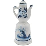 Collectible Thimble Blue and White Teapot (2")