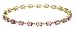 10k Yellow Gold Amethyst Bracelet, 7