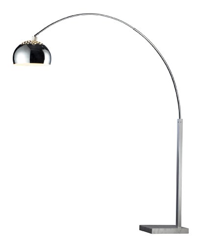 Dimond D1428 Penbrook Arc Lamp  Silver Plated and White Marble