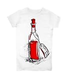 Alice In Wonderland Drink Me Bottle Junior Women's T-Shirt