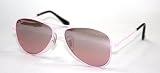 Ray Ban Junior Kids 9506s Pink Frame/Pink, Silver Gradient Mirror Lens Metal Sunglasses