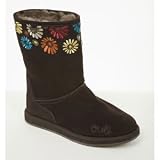 O'Neill Cold Front Suede Slip-on Boots with Floral Embroidery
