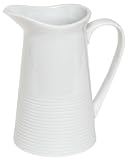 Rings White Porcelain Pitcher