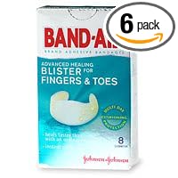 Band-Aid Blister Cushions for Fingers and Toes, 8-Count Boxes (Pack of 6) by 