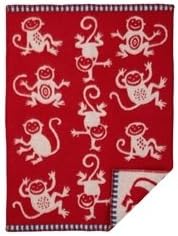 Klippan Monkey Wool Blanket Red