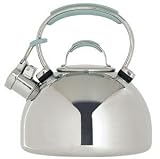 Meyer Prestige Stainless Steel Stove Top Kettle, Ice Blue, 2.0 Litre