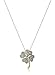 Amazon Collection 10k Yellow Gold Diamond Four Leaf Clover Pendant Necklace, 18
