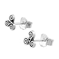 Silver Celtic Swirl Studs