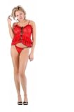 3 PC. Mesh babydoll with spider web print, keyhole front with img