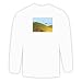 Long Sleeve T-shirt with plant, mountain, blossom, hills, China, flowers, clouds, Asia, landscape Large White
