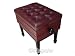 Mahogany Satin Leather Adjustable Artist Concert Piano Bench