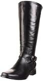 Fitzwell Women's Mentor Wide Calf Boot,Black Burnished Leather,12 WW US - Womens Shoes
