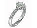 0.90 ct Heart & Round Diamond Cocktail Ring 18k White Gold