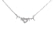 Sterling Silver Mom Necklace with Center Heart and 16 inch Link Chain