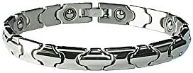 Pure Germanium Chip Titanium Bracelet by PeakPine Unisex in Stylish Designs - Germanium Chip 4mm x 11 pieces - Free Shipping with a Gift Box - Made in JAPAN