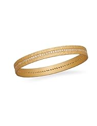 Genuine Elegante Bangle Bracelet. 14 Karat Gold Plated Sterling Silver Eternity Bangle. 100% Satisfaction Guaranteed.