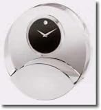 Movado Crystal Chrome Table Clock