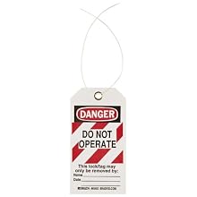Brady High-Visibility "Danger" Tag, Cardstock, 5-3/4" Height, 3" Width