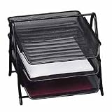 SPR90206 3 Tier Desk Tray, Steel Mesh, 10-3/4x14-1/4x11, BK