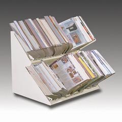 Master Double Deck Catalog Rack Gray