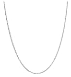 Platinum 1.1mm Wheat Chain Necklace, 18