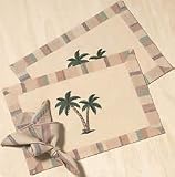 Palm Tree Embroidered Placemat