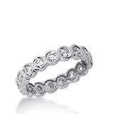14K White Gold 1.26ct Diamond Wedding Band G-H Color and SI1 Clarity
