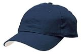 Port Authority - Brushed Canvas Cap with Contrast Underbill Bright Navy/Stone-OSFA