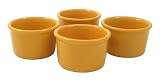Review Chantal 93-RM08/4 CU / Chantal Ceramic Set of Four 1 Cup Ramekins, Glossy Curry Yellow