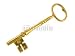 Wallmonkeys Peel and Stick Wall Decals - Large Gold Skeleton Key - Removable Graphic
