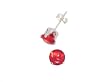 Sterling Silver 3mm Round CZ Fashion Birthstone Earring in 4 Prong Setting, January