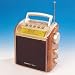 Sangean Gold-Cherry FM STEREO - AM - TV DIGITAL Portable Q Radio - PR-D2V