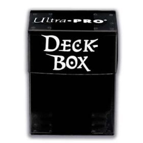 Ultra Pro Deck Box (Black) Includes 50 Pack of Standard Size Deck Protector Sleeves