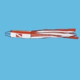 Red & White Dive Flag Wind Sock, Dive Flag Wind Sock (DF37)