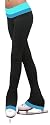 Ice Skating Stretch Polyester Spandex Reversible 2 Tones Pants w/ Color Cuff