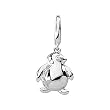 14K White Gold Diamond Penguin Charm