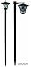 Pair Of Outdoor Garden Solar Post Lights with White LEDs