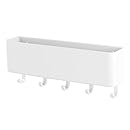 InterDesign Linus Wall Mount Mail and Key Organizer Center, White