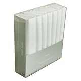 Designer Fashion Gift 7 Pack Hankies White Cotton Solid Mens