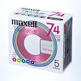 maxell 音楽用 MD 74分 「TWINKLE」シリーズ カラーMIX 5枚 TMD74MIXK.5P